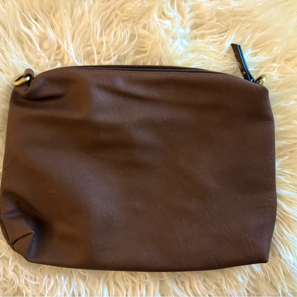 NWOT Brown Faux Leather Clutch - Pouch